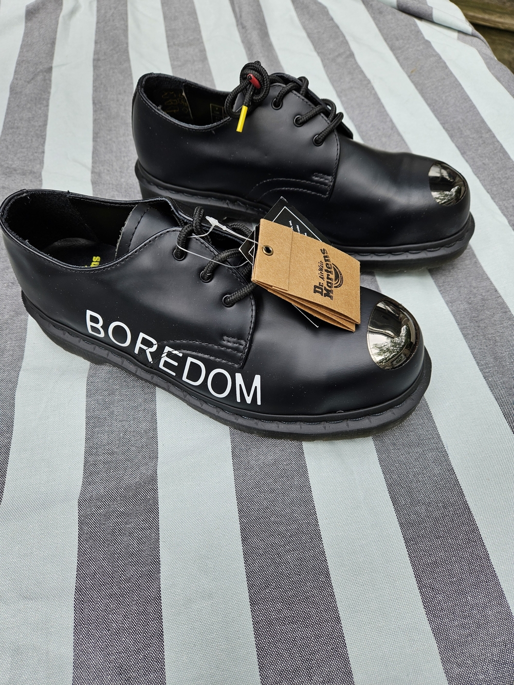 Rare Dr. Martens 1925 x Sex Pistols Boredom Nowhere Steel Toe Shoes - NWT SZ 9